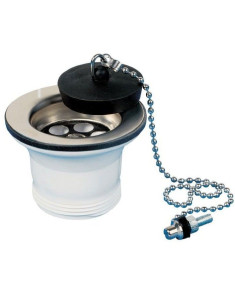 Bonde à bouchon plastique