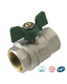 Vanne verte Papillon Femelle/Femelle Poignée / papillon- Discount Plomberie