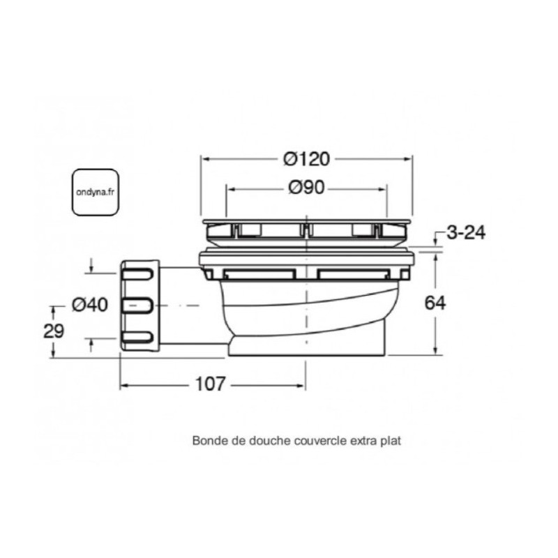 BONDE RAPIDE ONDYMA  - Vidage de douches