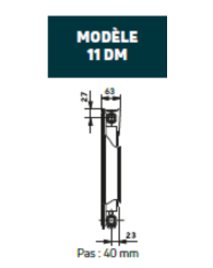 T6 3010 DECO  (H)750 X 1000 mm-           1037 W épaisseur 63 mm