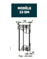 T6 3010 DECO  (H)500 X 720 mm-           1542 W épaisseur 168 mm