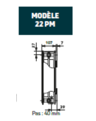 T6 3010 PLAN  (H)600X 720 mm-GRIS CLAIR          1202 W épaisseur 107 mm