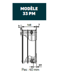 T6 3010 PLAN  (H)300X 1120 mm-          1754 W épaisseur 168 mm