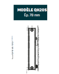 SLIEVE H723 X L1000 - 1358 W - Radiateur Slieve Horizontal  Ep 78mm