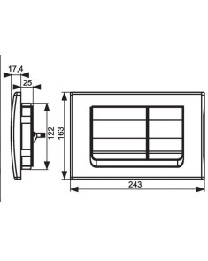 Plaque double touche Bat'Easy  - ACCESSOIRES BATI-SUPPORTS