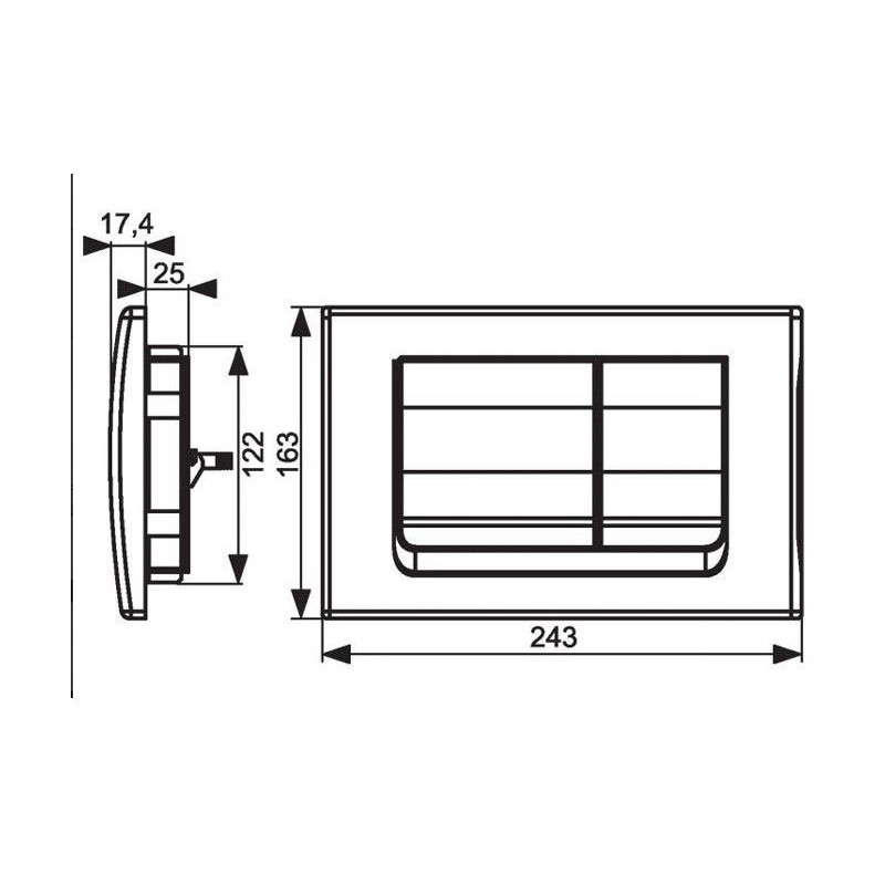 Plaque double touche Bat'Easy  - ACCESSOIRES BATI-SUPPORTS