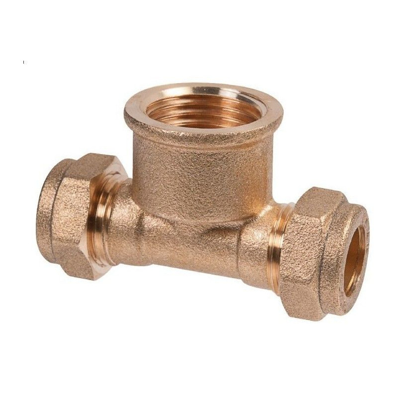 RACCORDS bicone laiton té femelle pour tube cuivre - Achat/vente de raccords de plomberie - discount plomberie