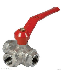 Vanne femelle 3 voies Poignée / papillon- Discount Plomberie