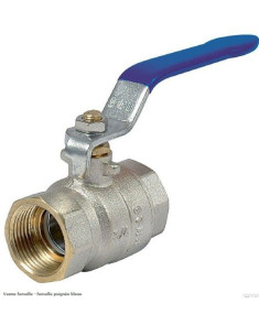 Vanne FF poignée bleue Poignée / papillon- Discount Plomberie