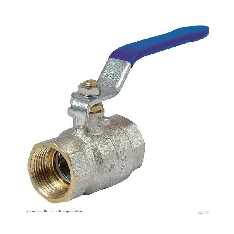 Vanne FF poignée bleue Poignée / papillon- Discount Plomberie