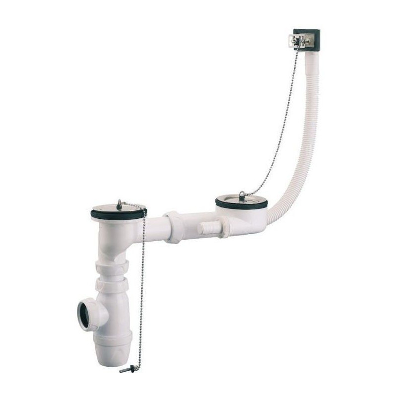 Ensemble 2 bondes et trop-plein latéral  - Évacuation Ø60