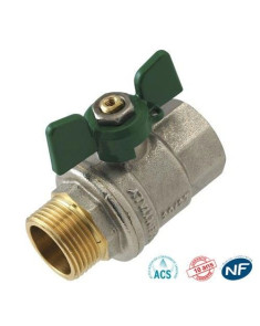 Vanne verte Papillon MF Poignée / papillon- Discount Plomberie