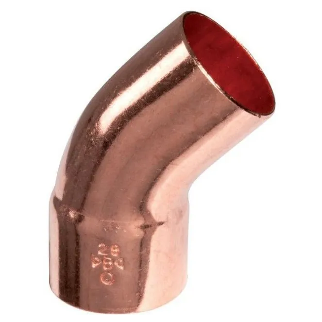 Coude 45° Mâle/Femelle  cuivre à souder - discount plomberie