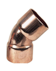 Coude 45° Fem/Fem  cuivre à souder - discount plomberie