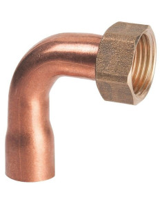 COUDE ÉCROU PRISONNIER  cuivre à souder - discount plomberie