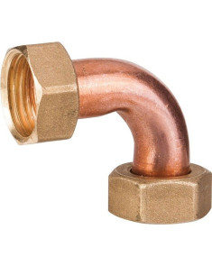 COUDE DOUBLE ÉCROU  cuivre à souder - discount plomberie