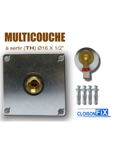 Sortie de cloison mono Ø16 multicouche - Discount Plomberie