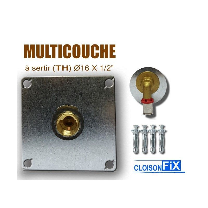 Sortie de cloison mono Ø16 multicouche - Discount Plomberie