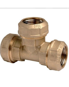 TE EGAL LAITON pour Tube PE Serrage Extérieur