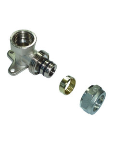 coude avec base de fixation à compression pour multicouche