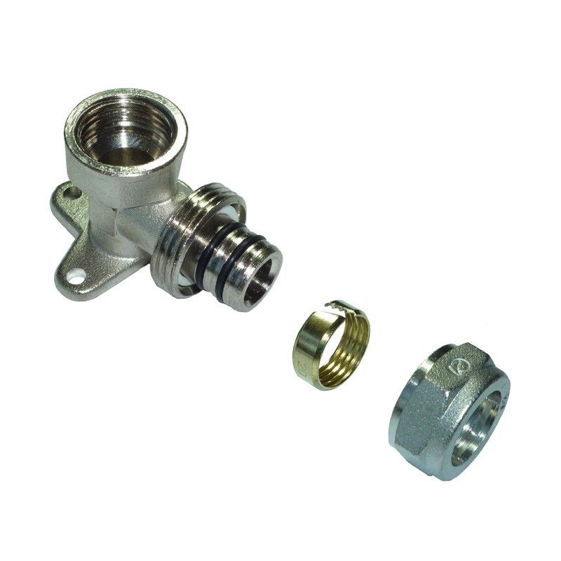 coude avec base de fixation à compression pour multicouche