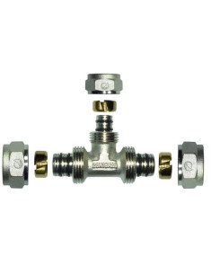 Té réduit multicouche à compression