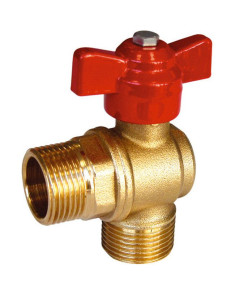 Vanne à sphère Equerre mâle 1/2"- mâle 3/4"