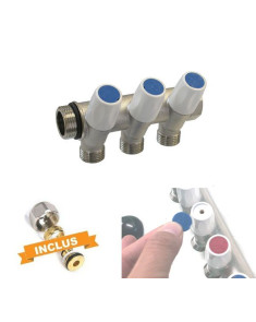 COLLECTEURS VANNES MF 3/4" - Sortie 1/2 pour Tube Multicouche