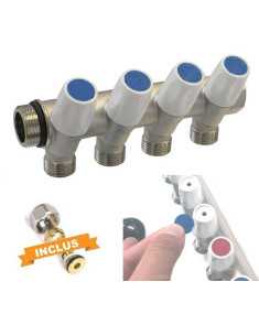 COLLECTEURS VANNES MF 3/4" - Sortie 1/2 pour Tube Multicouche