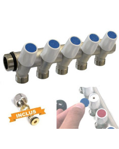 COLLECTEURS VANNES MF 3/4" - Sortie 1/2 pour Tube Multicouche