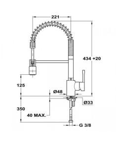MITIGEUR CUISINE UIGE AVEC DOUCHETTE