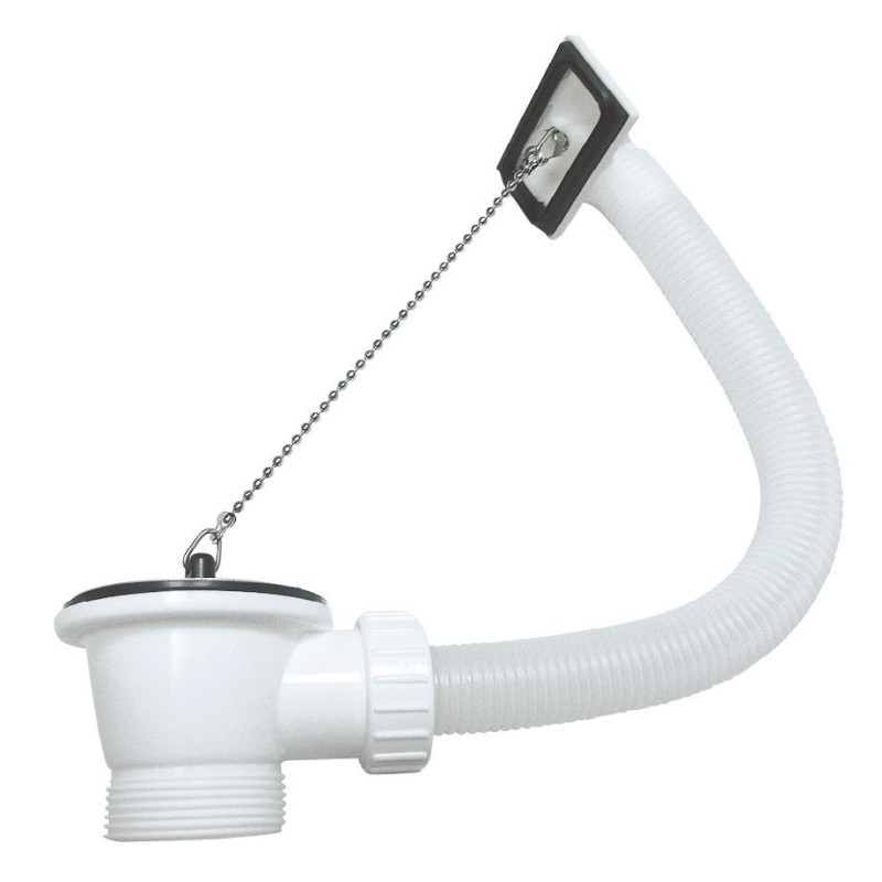 Bonde plastique avec trop-plein