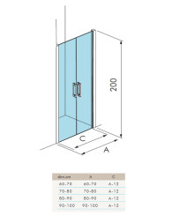 Paroi de douche fermée - Single minispace - 2 portes