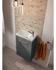 Vasque marbre synthèse pour meuble lave-mains media - 40x22 cm