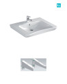 Lavabo lave-mains salle de bain PMR - Arbo - 60 x 54,5 cm