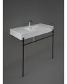 Vasque Suspendue avec pieds en metal - Rak-Des - Dim 98,8 x 81,3 cm