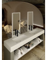 double vasque sur meuble frame XL - texture ardoise