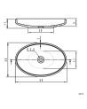 Vasque à poser ovale - Eslida - dimensions 60 X 40 X 11 cm