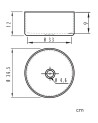 Vasque céramique à poser ronde - Marsala - dimensions 36,5 X 12 cm