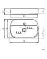 Vasque céramique à poser - Marino - dimensions 50 X 38 X 12 cm