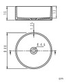 Vasque à poser ronde - lucena - dimensions 40 X 15 cm