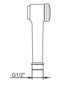 Douchette lave-bassin à bouton poussoir Presto WC salle de bain