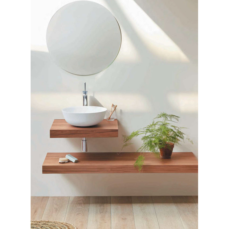 meuble suspendu en bois pour vasque - Zero - solid surface