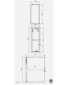 Meuble pour vasque suspendu  - Rak-Joy Uno - Dim 46 X 60 cm