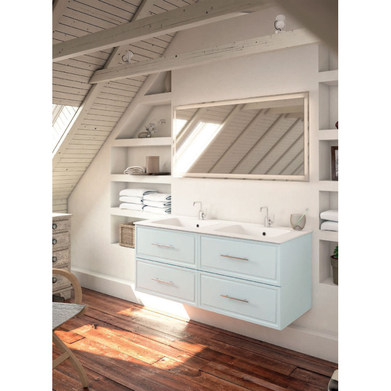 Ensemble mobilier salle de bain abitibi bleu - 120cm