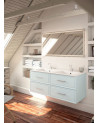 Ensemble mobilier salle de bain abitibi bleu - 120cm