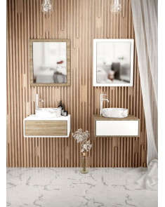 Ensemble salle de bain kariba fibre vernis mat agave - 60cm chez Co
