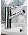 Mitigeur lavabo salle de bain chromé avec vidage - Hermés