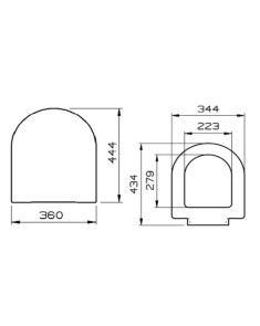 Abattant WC thermodurcissable blanc Belo avec fermeture ralentie  -...