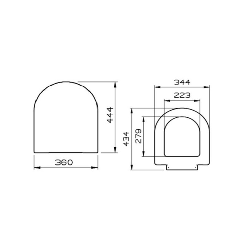 Abattant WC thermodurcissable blanc Belo avec fermeture ralentie  -...